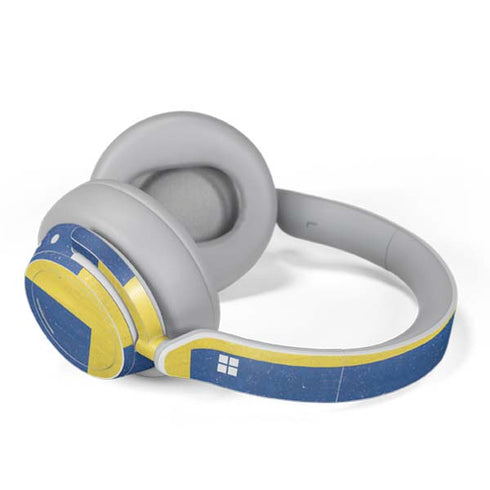 Sweden Flag Distressed Surface Headphones Skin